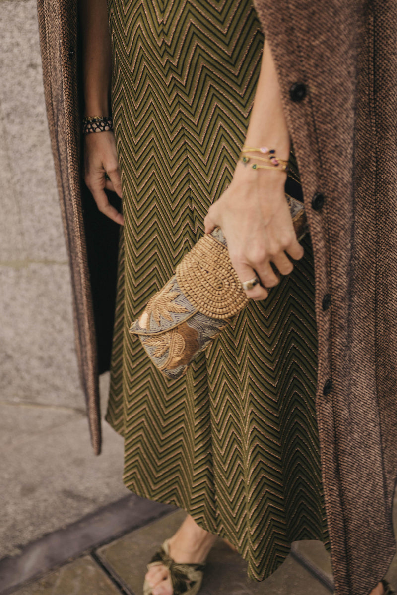 Bolso yute joya azul