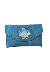 Bolso yute piedra turquesa