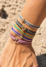 Pulsera tela cactus naranja
