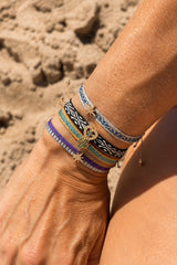 Pulsera tela cactus naranja