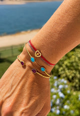 Pulsera tela Sagrado Corazón rojo