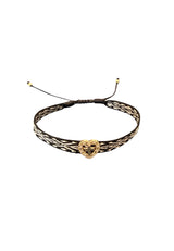 Pulsera tela Sagrado Corazón negra