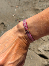 Pulsera tela cruz roja