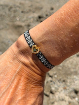 Pulsera tela Sagrado Corazón negra