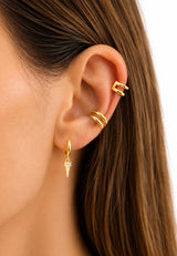 Ear cuff doble martillado