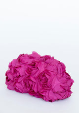 Bolso mano rosas fucsia