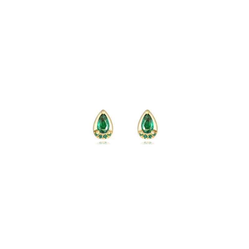 Pendientes Gotita Verde