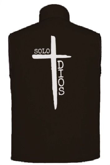 Chaleco con interior polar Solo Dios Anawim Negro