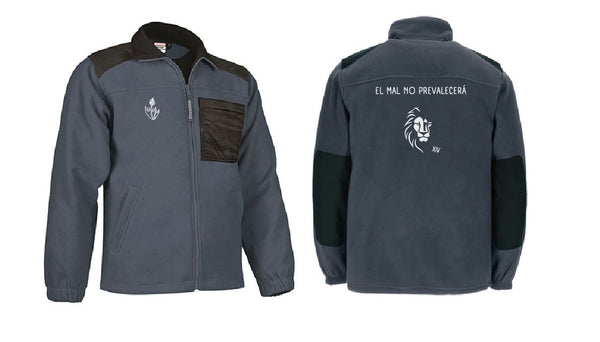 Chaqueta de manga larga con interior polar Solo Dios Anawim Gris