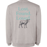Sudadera Anawim Lost Found Loved Gris