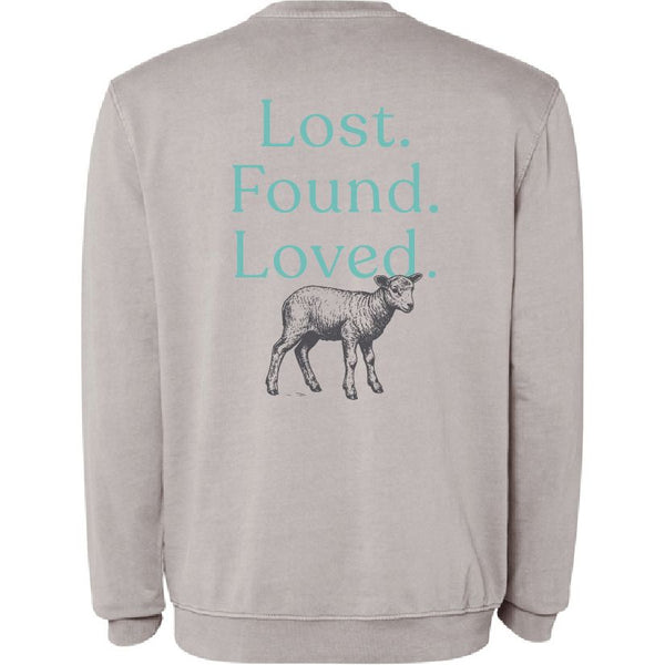 Sudadera Anawim Lost Found Loved Gris