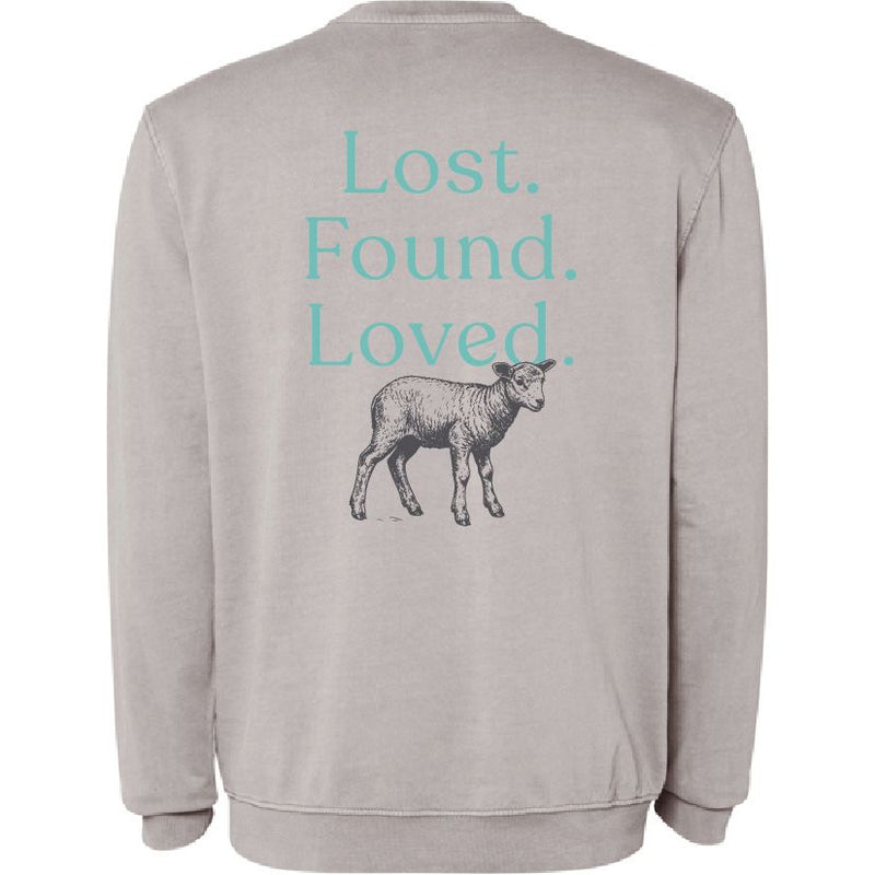 Sudadera Anawim Lost Found Loved Gris