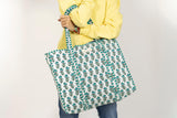 Bolso Tote Bag Azul y Blanco