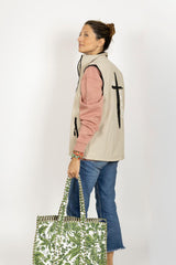 Bolso Tote Bag Verde Hojas