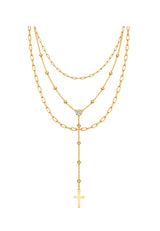 Colgante triple cadena cruz
