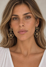 Pendientes flor doble