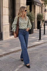 Camisa estampada verde