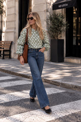 Camisa estampada verde