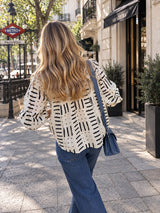 Camisa beige /negra