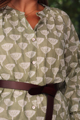 Camisa estampada verde