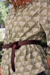 Camisa estampada verde