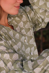 Camisa estampada verde