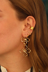 Pendientes flor doble
