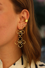 Pendientes flor doble