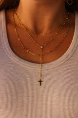Colgante triple cadena cruz