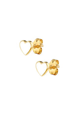 Pendientes corazón blanco