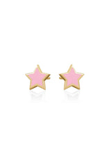 Pendientes estrella rosa