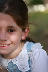 Pendientes corazón malva