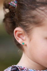 Pendientes estrella turquesa