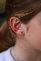 Pendientes estrella fucsia