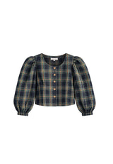 Chaqueta cuadros azul marino