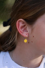 Aros carita feliz amarillo