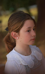 Pendientes corazón blanco