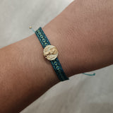 Pulsera Medalla Virgen del Pilar Verde