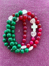 Rosario pulsera collar corazón