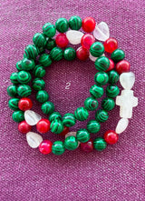 Rosario pulsera collar corazón