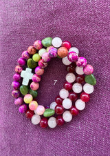 Rosario pulsera collar corazón