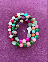 Rosario pulsera collar corazón