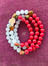 Rosario pulsera collar corazón