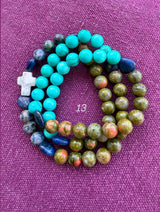 Rosario pulsera collar corazón