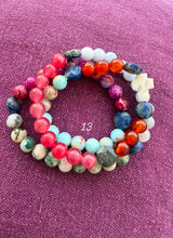Rosario pulsera collar piedra plana