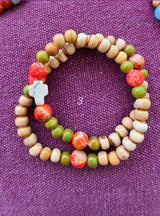 Rosario pulsera cerámica dos vueltas
