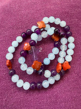 Rosario pulsera collar piedra plana