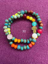 Rosario pulsera cerámica dos vueltas