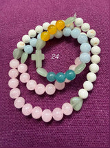 Rosario pulsera collar corazón