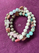 Rosario pulsera collar corazón